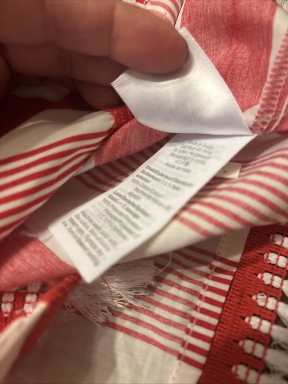 Jcrew Red & White Stripe Dress Size 00 Belted Poplin Dress - Picture 8 of 8